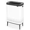 Bo Laundry Bin Hi, 2 x 45L, Plastic Lid White 8710755200540 Brabantia 300dpi 2000x2000px 9 NR 22103