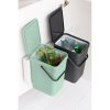 Sort & Go Built in Bin, 2 x 16L Jade Green Grey 8710755214462 Brabantia 96dpi 1000x1000px 7 NR 25803