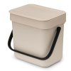 Sort & Go Waste Bin, 3L Soft Beige 8710755251689 Brabantia 96dpi 2000x2000px 9 NR 53763