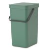 Sort & Go Waste Bin, 16L Fir Green 8710755129827 Brabantia 300dpi 2000x2000px 9 NR 21356