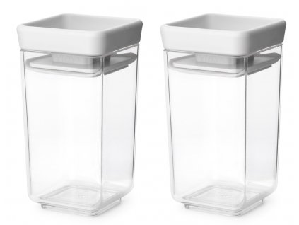 Tasty+ Stackable Canister, Set of 2 Light Grey 8710755230585 Brabantia 96dpi 2000x2000px 9 NR 35068