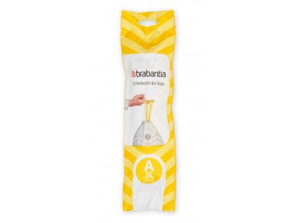 PerfectFit Bags, Code A, 3L, 20 Bags White 8710755311727 Brabantia 96dpi 1000x1000px 7 NR 25668