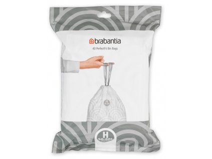 PerfectFit Bags, Code H, 50 60L, 40 Bags White 8710755138744 Brabantia 96dpi 1000x1000px 7 NR 25570