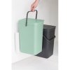 Sort & Go Built in Bin, 2 x 16L Jade Green Grey 8710755214462 Brabantia 96dpi 1000x1000px 7 NR 25804