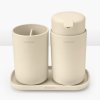 ReNew Bathroom Accessory set of 3 Soft Beige 8710755223402 Brabantia 300dpi 2000x2000px 9 NR 29168