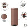 NewIcon Pedal Bin, 30L Satin Taupe 8710755234040 Brabantia 96dpi 2000x2000px 9 NR 36258