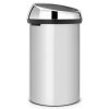671 2 kos touch bin 60l metalicka seda