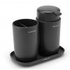 ReNew Bathroom Accessory set of 3 Dark Grey 8710755280368 Brabantia 96dpi 1000x1000px 7 NR 22194