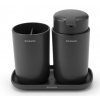 ReNew Bathroom Accessory set of 3 Dark Grey 8710755280368 Brabantia 96dpi 1000x1000px 7 NR 22193