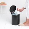 Pedal Bin newIcon, Recycle 2x2L Matt Black 8710755280405 Brabantia 96dpi 1000x1000px 7 NR 21583