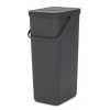 Sort & Go Recycle Bin, 40L Grey 8710755251047 Brabantia 96dpi 1000x1000px 7 NR 23245