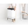 Bo Laundry Bin Hi, 2 x 45L, Plastic Lid White 8710755200540 Brabantia 96dpi 1000x750px 7 NR 22232