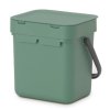 Sort & Go Waste Bin, 3L Fir Green 8710755129865 Brabantia 96dpi 1000x1000px 7 NR 21387