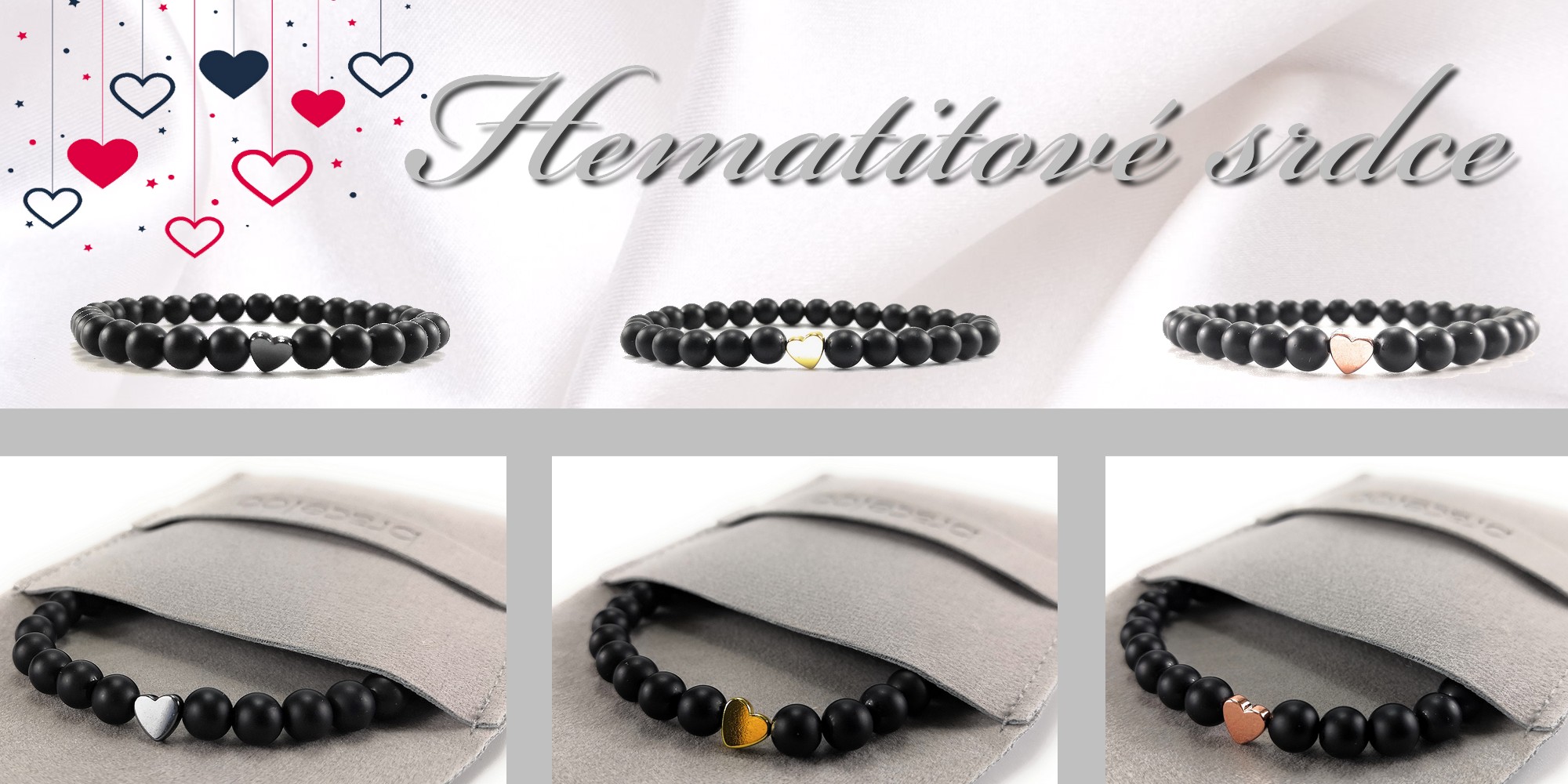 braceloo naramek hematit