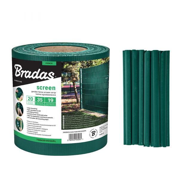 Stínící plotová folie zelená 19cm