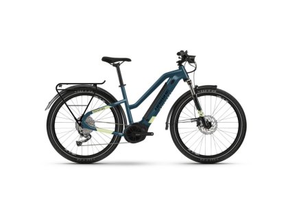 Haibike Trekking 5 i500Wh Trapez 9-r. Alivio modrá/kanárková