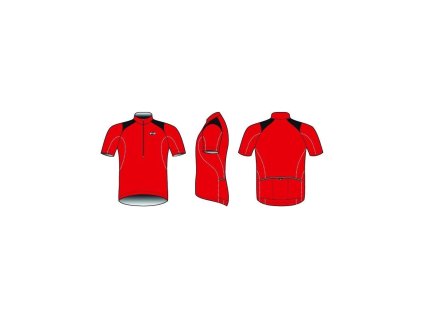 Cyklistický dres BBB BBW-105 červený