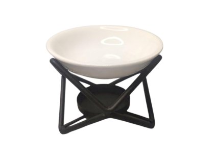 Keramická Aroma Lampa s Hexagonálním Kovovým Stojanem