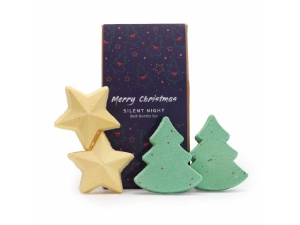 Dárkové Balení Vánočních Šumivých Bomb - Tichá Noc