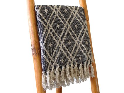 Boho Komfort Přehoz 125x150cm - Černé a Béžové Regentství