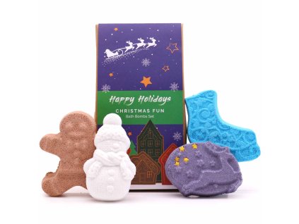 Dárkové Balení Vánočních Šumivých Bomb - Vánoční Zábava