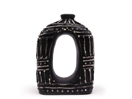 Kulatá Váza ve Tvaru Donutu - Čokoládová 23cm