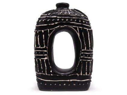 Kulatá Váza ve Tvaru Donutu - Čokoládová 30cm