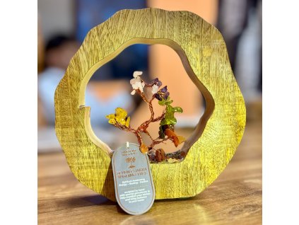Stromek Štěstí na Mangovém Dřevě - Prsten - 7 Čaker - 60 Kamínků