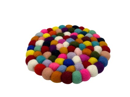 Okrouhlé Podložky z Plstěných Kuliček - 20cm - Více Barev