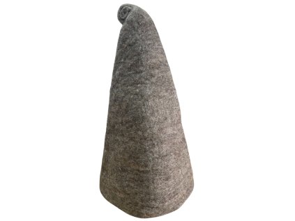 Plstěný Kouzelnický Klobouk do Sauny - Přírodní Hnědná