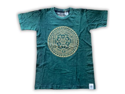 Malé Stone Washed Tričko - Chakra - Zelené