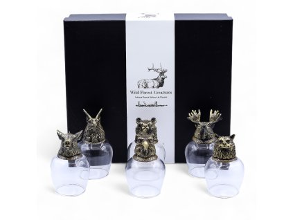 Dárková Sada 6 Sklenic Bottom Up Bottom Up (100ml) - Bytosti Divokého Lesa - Starožitný Bronz