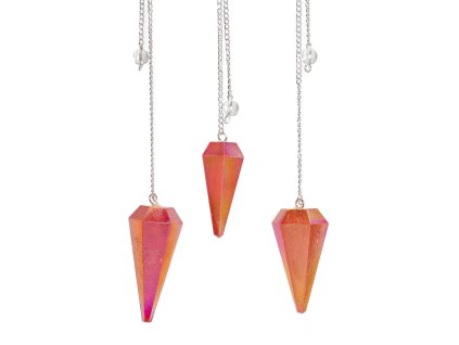 Šestistranné Kyvadlo - Aurora Crystal Broskvové - 4cm