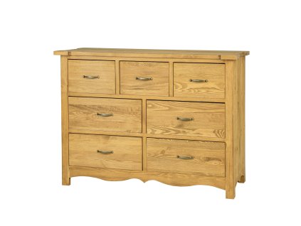 Komoda sosnowa KD716 (Barva sosna bielony wosk, Šířka, Výška, Hloubka, Hmotnost 120, 90, 43, 60 kg)