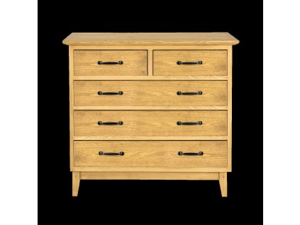 Komoda sosnowa KD715 (Barva sosna brunatny wosk, Šířka, Výška, Hloubka, Hmotnost 90, 85, 43, 40 kg)