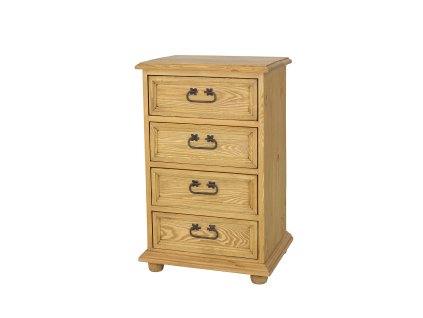 Komoda sosnowa KD700 (Barva sosna brunatny wosk, Šířka, Výška, Hloubka, Hmotnost 56, 89, 43, 30 kg)