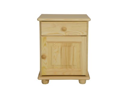Szafka nocna sosnowa SN101 (Barva sosna olcha, Šířka, Výška, Hloubka, Hmotnost 42, 55, 35, 11 kg)