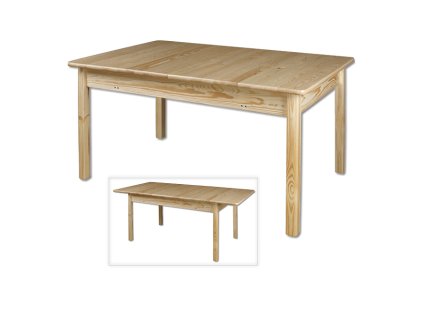 Stół sosnowy ST102 (Barva sosna grey, Šířka, Výška, Hloubka, Hmotnost 140 (200), 75, 90, 45 kg)