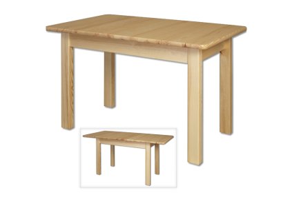 Stół sosnowy ST101 (Barva sosna olcha, Šířka, Výška, Hloubka, Hmotnost 120 (170), 75, 80, 35 kg)