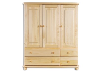 Komoda sosnowa KD166 (Barva sosna olcha, Šířka, Výška, Hloubka, Hmotnost 125, 125, 42, 62 kg)