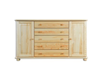 Komoda sosnowa KD164 (Barva sosna surowy nielakierowany, Šířka, Výška, Hloubka, Hmotnost 165, 92, 42, 63 kg)