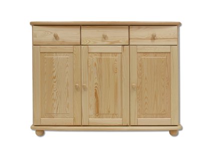 Komoda sosnowa KD143 (Barva sosna surowy nielakierowany, Šířka, Výška, Hloubka, Hmotnost 125, 92, 42, 48 kg)