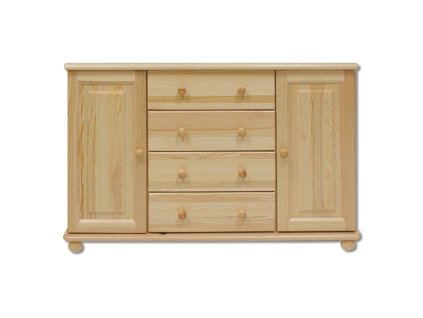 Komoda sosnowa KD122 (Barva sosna surowy nielakierowany, Šířka, Výška, Hloubka, Hmotnost 118, 78, 47, 47 kg)