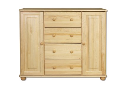 Komoda sosnowa KD117 (Barva sosna dąb, Šířka, Výška, Hloubka, Hmotnost 118, 100, 47, 62 kg)