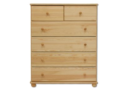 Komoda sosnowa KD113 (Barva sosna olcha, Šířka, Výška, Hloubka, Hmotnost 100, 122, 47, 65 kg)