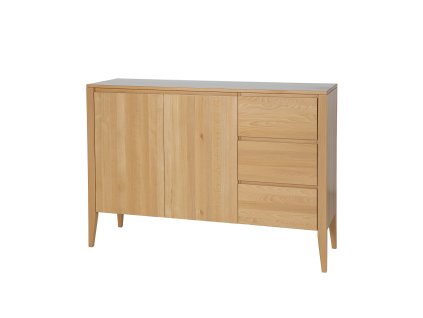 Komoda bukowa KD438 (Barva buk rustikal, Šířka, Výška, Hloubka, Hmotnost 137, 95, 43, 61 kg)