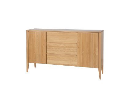 Komoda bukowa KD430 (Barva buk naturalny, Šířka, Výška, Hloubka, Hmotnost 165, 95, 43, 71 kg)