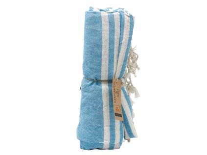Bavlněný Plážový Přehoz - 100x180cm - Modrý