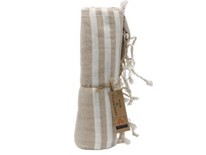 Bavlněný Plážový Přehoz - 100x180cm - Pískový