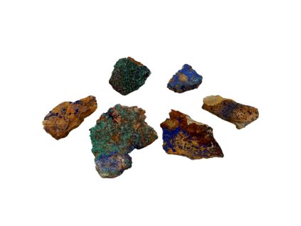 Vzorky Minerálů - Azurit Malachit (cca 20 kusů)